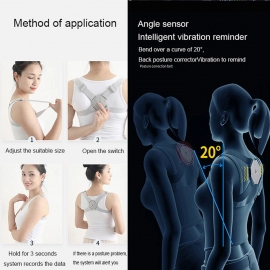 Smart Back Posture Corrector, Shoulder and Back Posture Band Posture Reminder with Smart Vibration Sensor Reminder