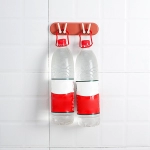 Plastic Multipurpose Holder Bathroom Accessories Organizer Wall Mounted Hanging Mount Shelf and Hooks (1pc)