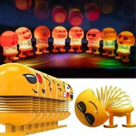 Emoji Shake Car Dashboard Doll Dance for Car interior Decoration With LED Light