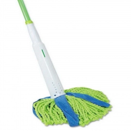 Microfiber Cone Mop and Cone Broom Used for Cleaning Dusty and Wet Floor Surfaces and Tiles