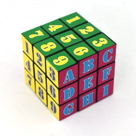 Alpha Numeric Cube Used for Entertaining and Playing Purposes By Kids, Childrens and Even Adults Etc