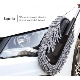 Car Duster, Long Retractable | Soft,  Non-Slip, Handle Multipurpose Microfiber Wash Brush