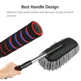 Car Duster, Long Retractable | Soft,  Non-Slip, Handle Multipurpose Microfiber Wash Brush