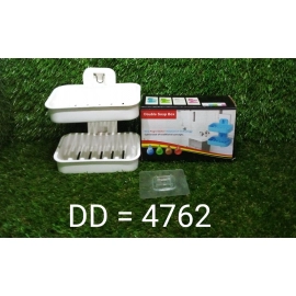 Plastic Double Layer Soap Stand, Holder, Wall Soap Box Sturdy Vacuum Dispenser Tray