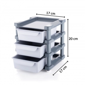 Mini 3 Layer Drawer Used for storing makeup equipmentes and kits used by womens and ladies