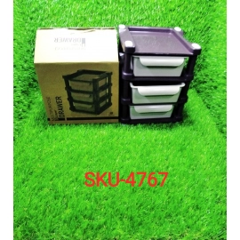 Mini 3 Layer Drawer Used for storing makeup equipmentes and kits used by womens and ladies