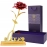 24k Gold Rose, Hicoosee Gold Foil Plated Rose with LOVE Stand and Gift Box