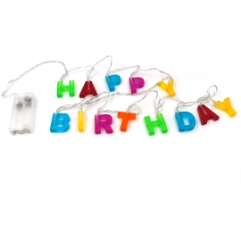 Decoratives Plastic Happy Birthday 13 LED Letter Battery Operated String Lights, Outdoor String Lights (Multicolour)