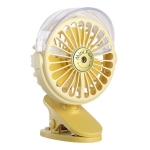 Clip Desk Fan With Small Spray Bottle, Portable Wind Desktop Table Cooling Fan