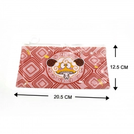 20 Pc Red Printed Pouch For Carrying Stationary Stuffs And All By The Students