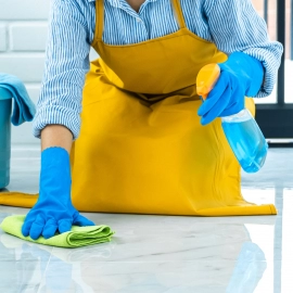 2 Pair Large Blue Gloves For Different Types Of Purposes Like Washing Utensils, Gardening And Cleaning Toilet