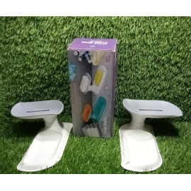 Plastic Double Layer Soap Dish Holder| Decorative Storage Holder Box