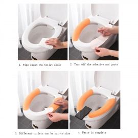 Toilet Seat Cover, Toilet Seat Cushion Soft And Warm Washable Toilet Seat Cover Pads Comfortable