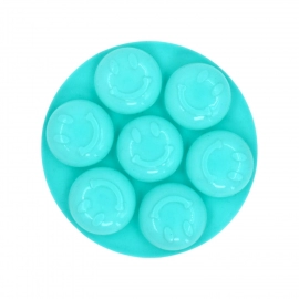 7 Cavity Smiley Shape Chocolate Mold Tray Cake Baking Mold Flexible Silicone Chocolate Making Tool