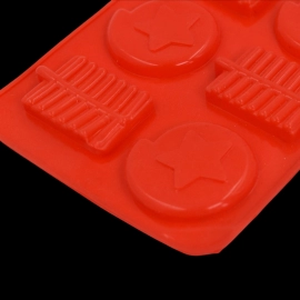 6 Cavity Chocolate Mould Tray | Cake Baking Mold | Flexible Silicon Ice Cupcake Making Tools