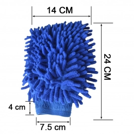 Microfiber Wash and Dust Chenille Mitt Cleaning Gloves