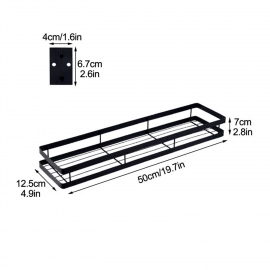 50cm Metal Space Saving Multi-Purpose Kitchen Spice Rack Storage Organizer Shelf Stand