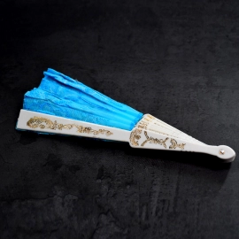 Hand Folding Fan, Chinese Vintage Style Handheld Fan With Fabric Sleeve