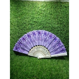 Hand Folding Fan, Chinese Vintage Style Handheld Fan With Fabric Sleeve