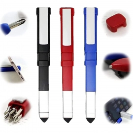 Pen Shaped Phone Holder With Screwdriver Sets, Multi-Function Pen 4 in 1 Tech Tool Pen