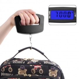 Black Digital Portable Luggage Scale with LCD Backlight | 50 kg
