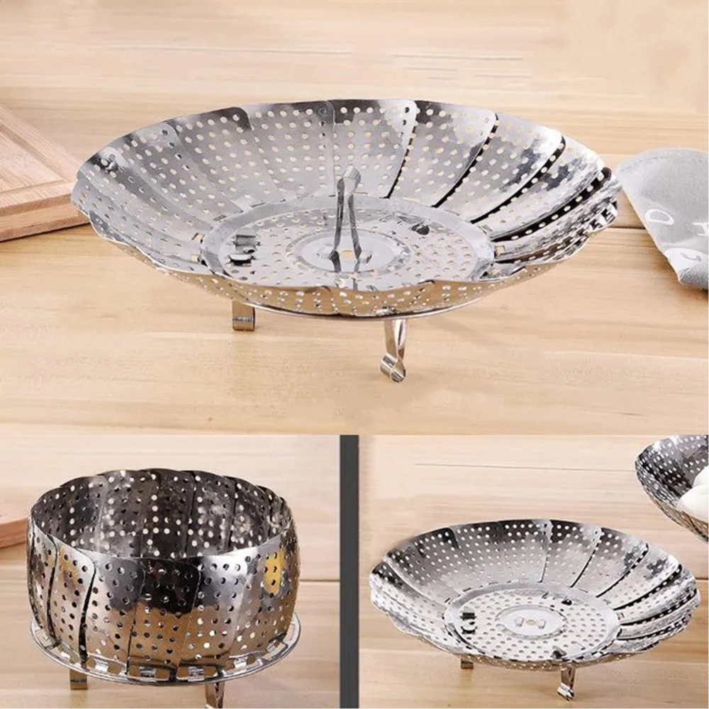 Stainless-Steel Heaviest vegetable, Cooking Foldable Steamer Basket