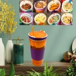 2 in 1 Snack and Drink Snackeez Travel Cup in One Container | 1pc
