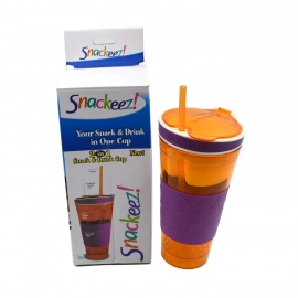 2 in 1 Snack and Drink Snackeez Travel Cup in One Container | 1pc
