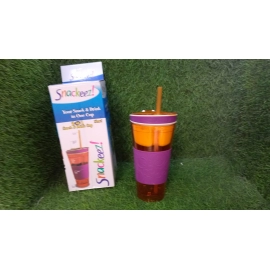 2 in 1 Snack and Drink Snackeez Travel Cup in One Container | 1pc