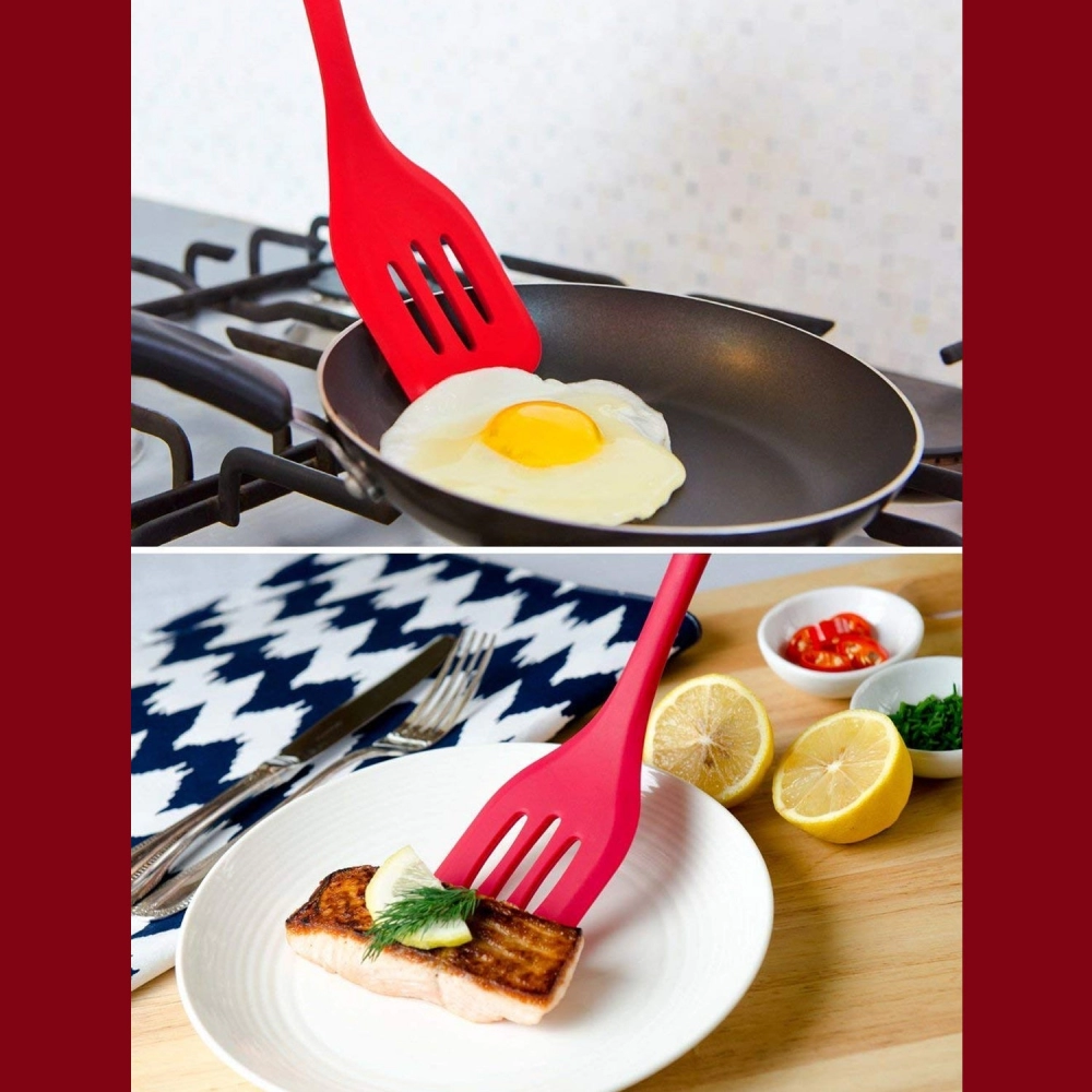 Silicone Spatula | Non-Stick | Heat, Stain and Odor Resistant | Easy to Clean and Dishwasher Safe