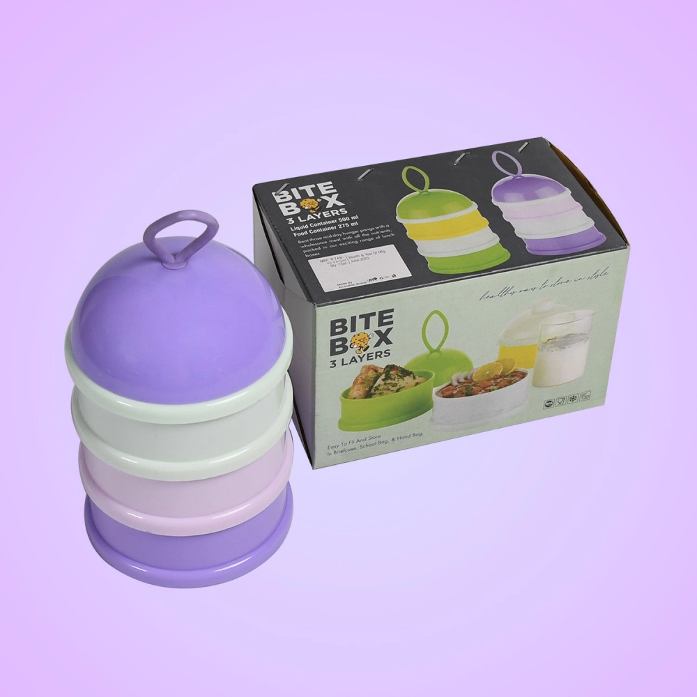 3 Layer Non-Spill Stackable Baby Food Storage Box Cute Portable