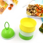 3 Layer Lunch Box Unique Design Bite Lunch Box With Liquid and Food Container Lunch Box | Green
