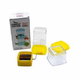 Manual Onion and Chilly Cutter with Stainless Steel Blades for Cutting Onion, Chilly and Other Vegetables