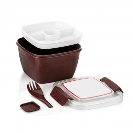 Unique Lunch Box Reusable Freezer Safe Food Containers with Spoon for Adults and Kids