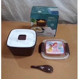 Unique Lunch Box Reusable Freezer Safe Food Containers with Spoon for Adults and Kids