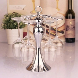 Classic Elegant Tabletop Wine Cup, Rack 6 Wine Glass Holder Storage Freestanding stemware Rack Display Holder