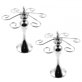 Classic Elegant Tabletop Wine Cup, Rack 6 Wine Glass Holder Storage Freestanding stemware Rack Display Holder