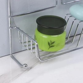 MULTIPURPOSE STAINLESS STEEL BATHROOM SHELF AND RACK/SHOWER CADDY/BATHROOM STORAGE SHELF/HOLDER/BATHROOM ACCESSORIES