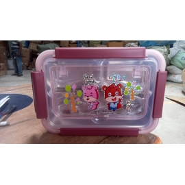 Food Safe Materials Kids Lunch Box With steel  Spoon and chopsticks Compartment