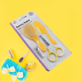 Born Baby Health Care Kit Baby Health Care And Grooming Kit 4 in 1 Nail Clipper Brush Comb Scissors Baby Safety Care Kit