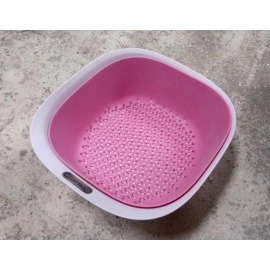  2 in 1 Kitchen Strainer Bowl Set Plastic Drain Basket