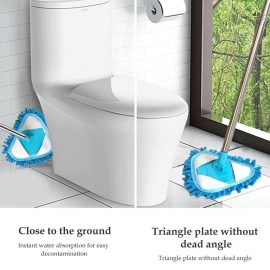 Stainless Steel Road Adjustable Triangle Mop Used For Cleaning Dusty And Wet Floor Surfaces and Tiles