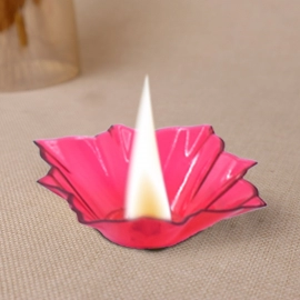 Plastic Candle Cup with Multi Shape  | Multicolor