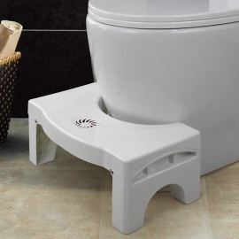 Plastic Non Slip Folding Toilet Squat Stool | White Color