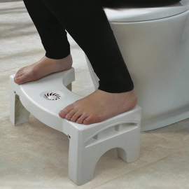 Plastic Non Slip Folding Toilet Squat Stool | White Color