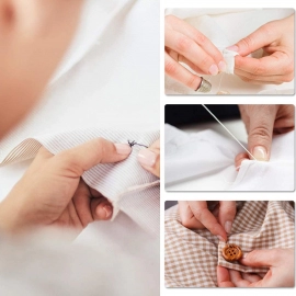 62 Pc Sewing Set Used for Sewing of Clothes and Fabrics Including All Home Purposes