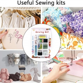 62 Pc Sewing Set Used for Sewing of Clothes and Fabrics Including All Home Purposes