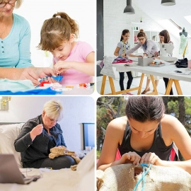 62 Pc Sewing Set Used for Sewing of Clothes and Fabrics Including All Home Purposes