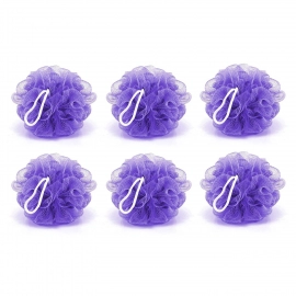 Bath Shower Loofah Sponge Pouf Body Scrubber | Pack of 6Pcs