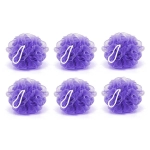 Bath Shower Loofah Sponge Pouf Body Scrubber | Pack of 6Pcs